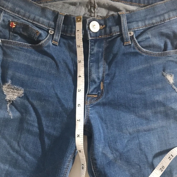 Hudson Krista Super Skinny Jean Distressed ripped mid rise size 27 - Picture 9 of 13